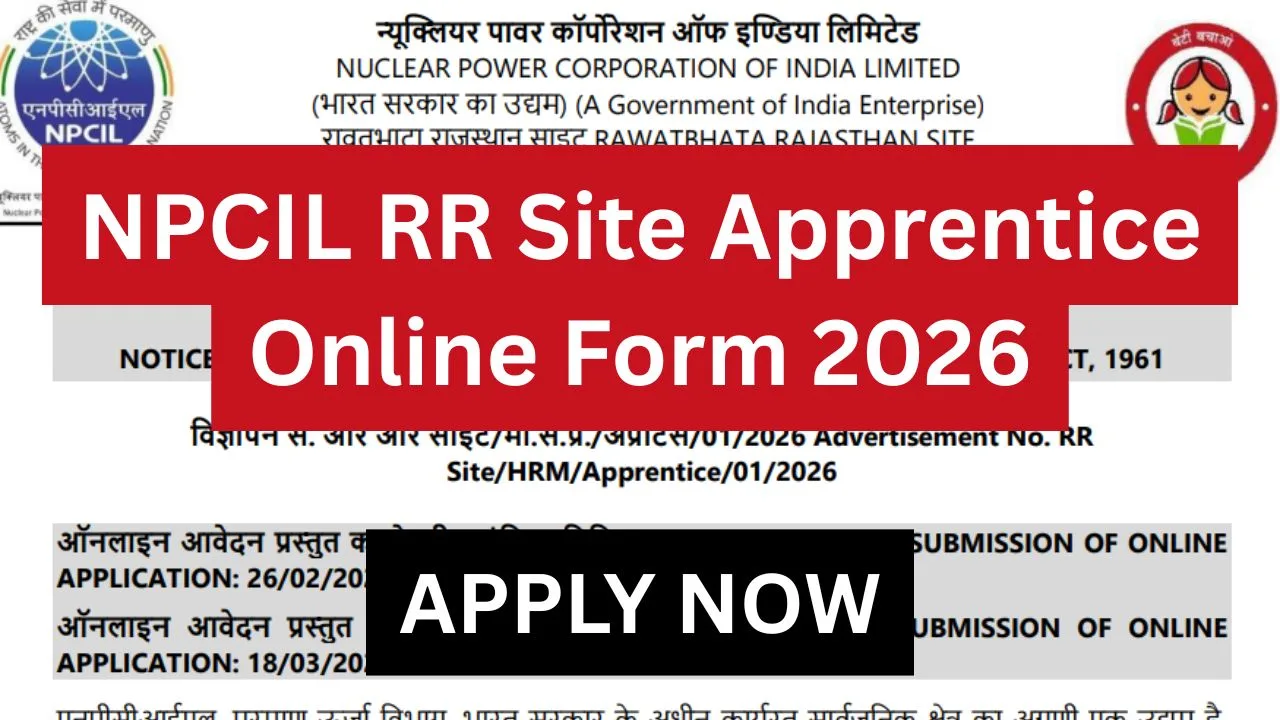 NPCIL RR Site Apprentice Online Form 2026